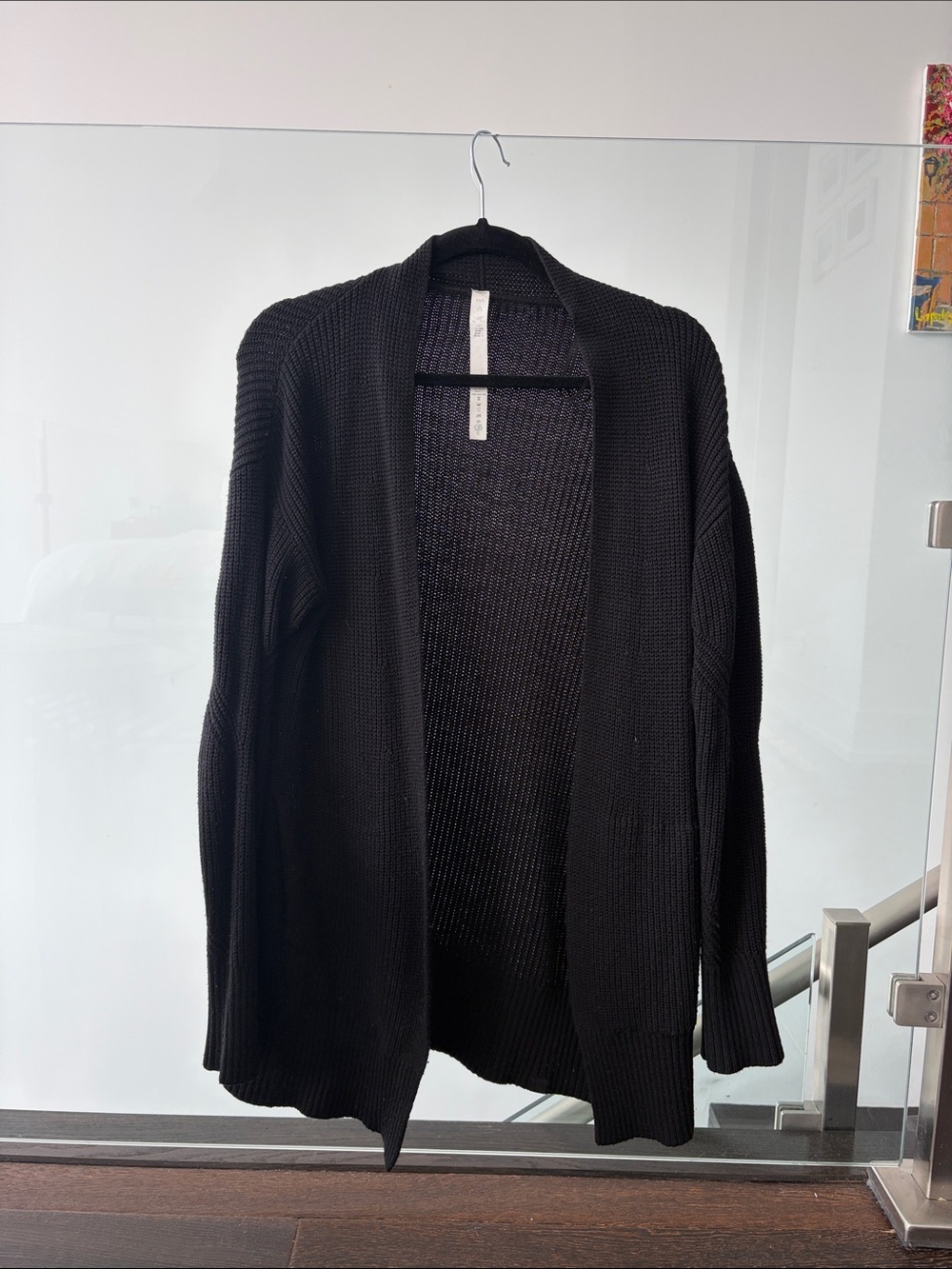 Lululemon Black Open-Front Knit Cardigan - Picture 1 of 3